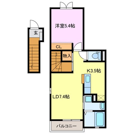 フルーリールの物件間取画像